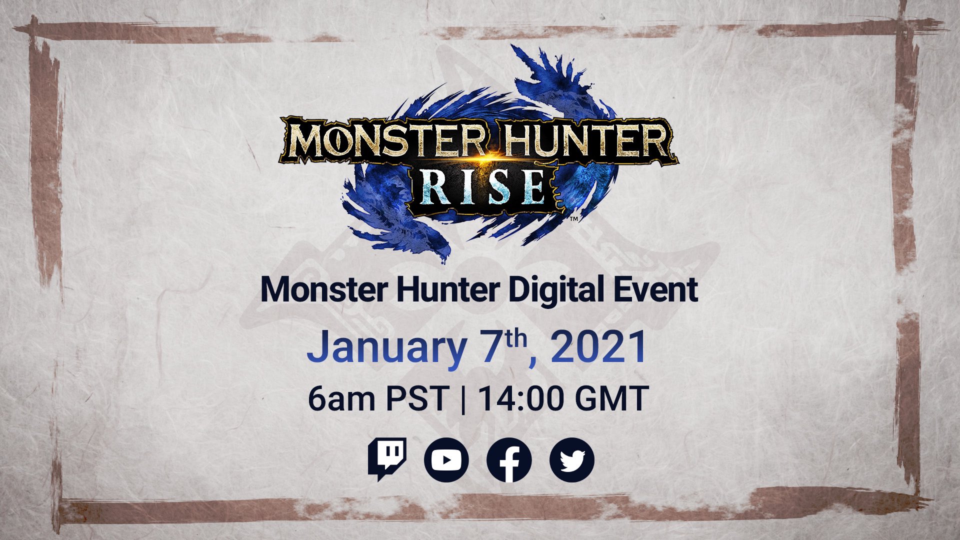 image diffusée sur le compte officiel Twitter de Monster Hunter